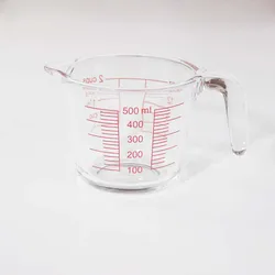 1 cup angled plastic measuring cup with non slip grip handle for kitchen cooking baking