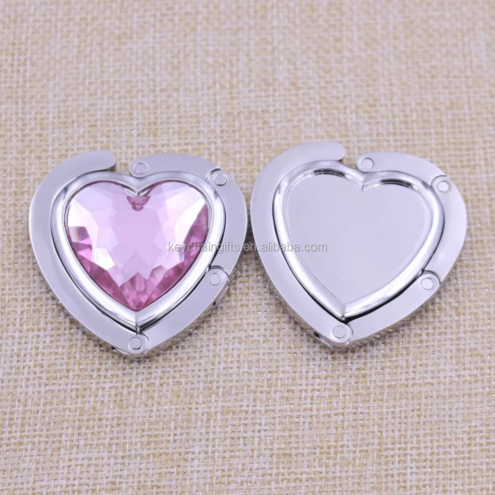 Round / Heart / Rectangle Metal Foldable Table Top Cheap Bag Hanger/hook for Women Wholesale Price