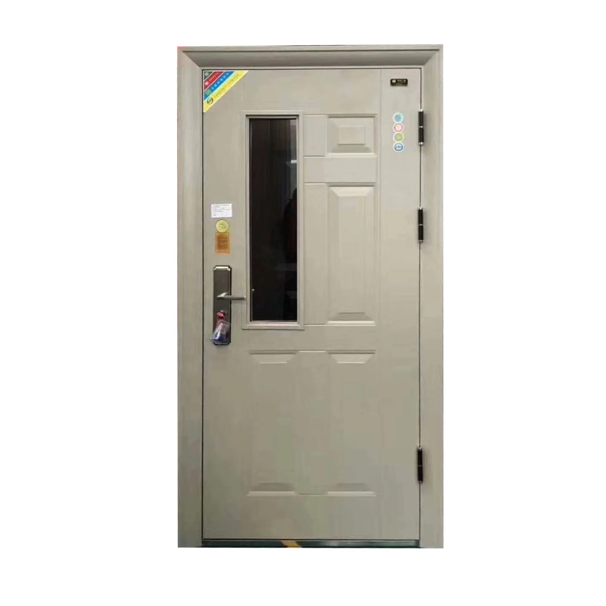 classroom door with window