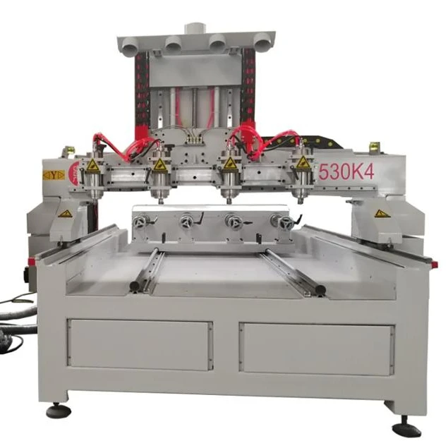 4 Heads 3d 4 Axis Multi Spindles CNC Router with Rotary