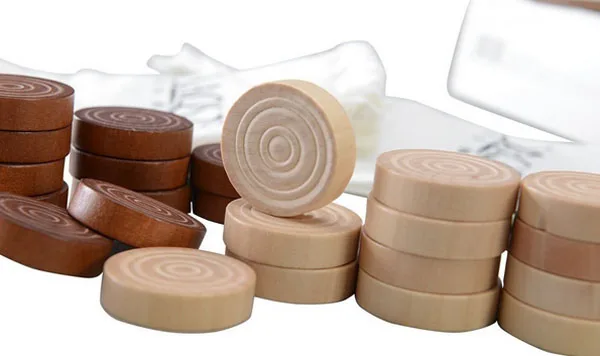 Деревянные шашки доска для дам игральные части естественный и коричневый