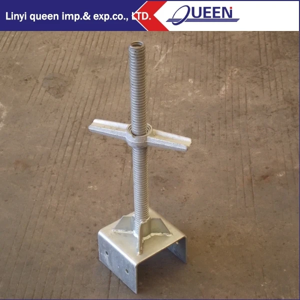 Galvanized Pipe Screw Jack Base Swivel Scaffolding Jack Base to Adjust the Height Steel Pipe Adjustable Hollow Screw Jack Base