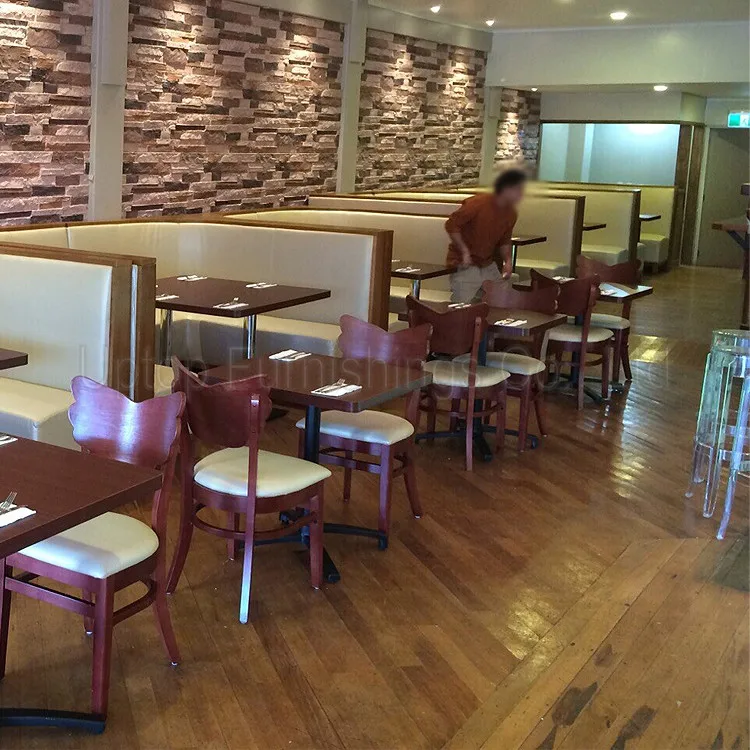 Customized Corner Restaurant Table and Benches Commercial Wooden Restaurant Furniture Restaurant Set Dining Set