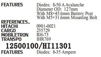 ④⑤ NEW Alternator Rectifier 12500110 HI11301A for 9D-130 Isuzu Diesel