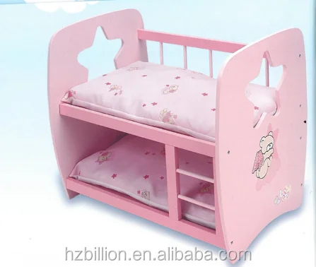 Latest 18 wooden baby doll furniture doll bunk bed with fabric bedding, View baby doll beds, Product Details from Billion Arts (huizhou) Co., Ltd. on Alibaba.com