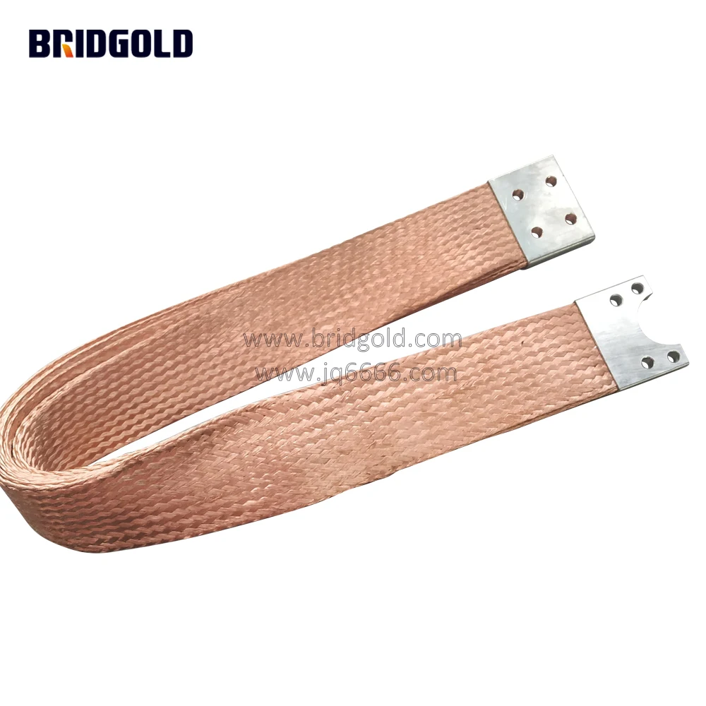 busbar BRIDGOLD Highly Current 5000A Flexible Copper Braid Busbars Electrical Grounding Braid copper braid  grounding wire gro