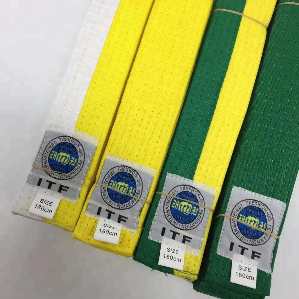 Cintura Taekwondo Nera Ricamata - 4 Cm Larghezza - Lunghezza Regolabile 240-320 Cm - Foto 6