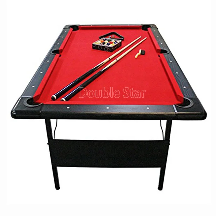 GYMAX Mesa de billar, mesa de billar plegable de 6 pies con juego completo  de bolas, 2 palos de taco, cepillo de tiza y fieltro, mesa de billar