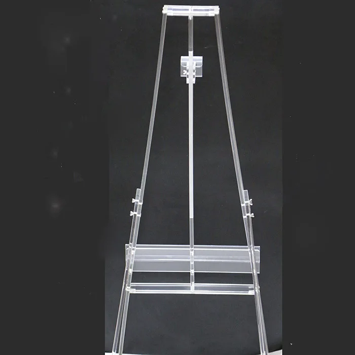 Triangle Shape Custom clear Acrylic Floor Easel Bookshelf Artwork Display  Display Easel for Wedding Welcome Sign