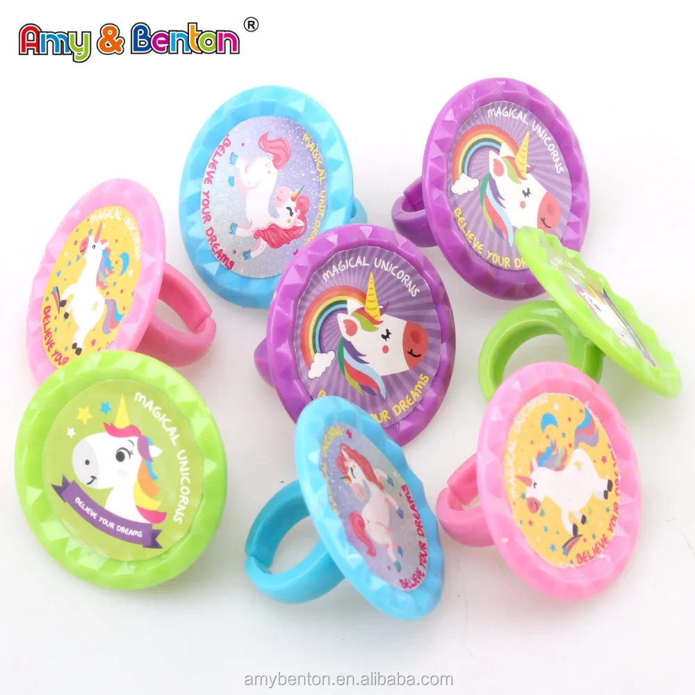 Волшебные игрушки в виде единорога для вечеринки пластиковое мини-кольцо