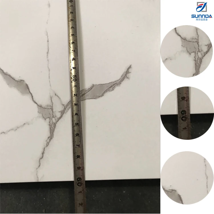 Wholesale Italian Price White Marble Carrara Look 24x48 Floor and Wall Polished Rectified Porcelain Floor and Wall Tiles