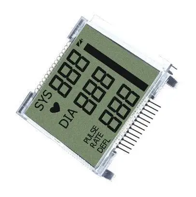 Monochrome LCD Display 7 Segment 4 Digit Alphanumeric LCD with Waterproof Connector 18 PIN
