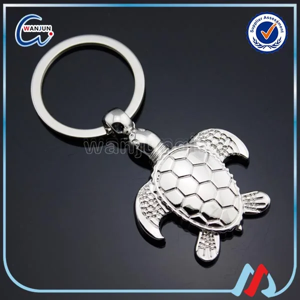 Metal 3d Tortoise Animal Shaped Keychain Factory Direct Live Animal Keychain