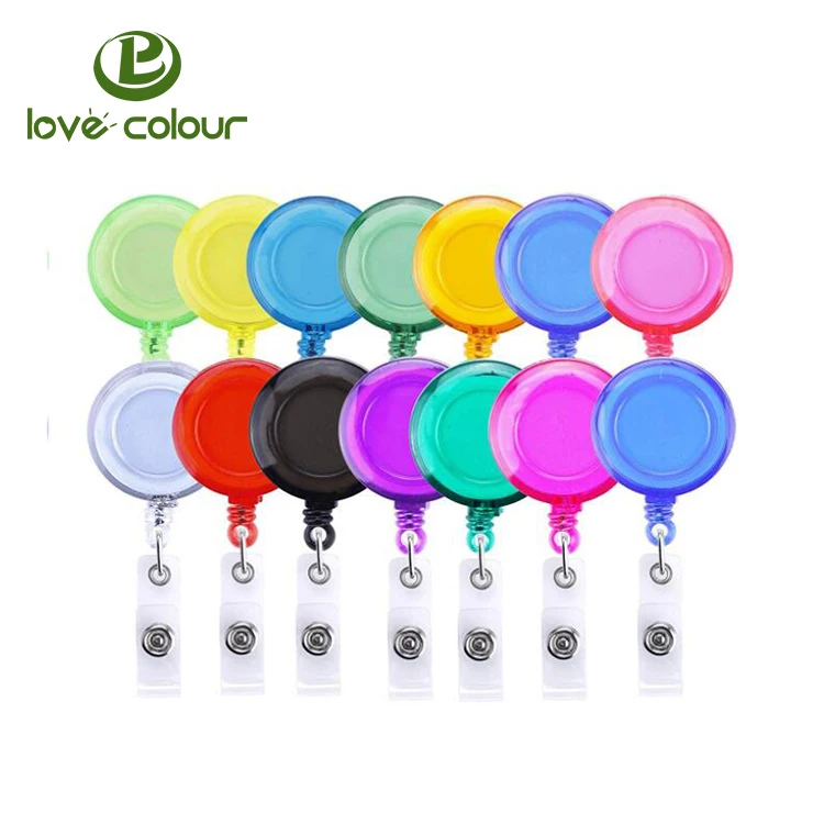 Custom Decorative Retractable Id Card Working Badge Holder Colorful