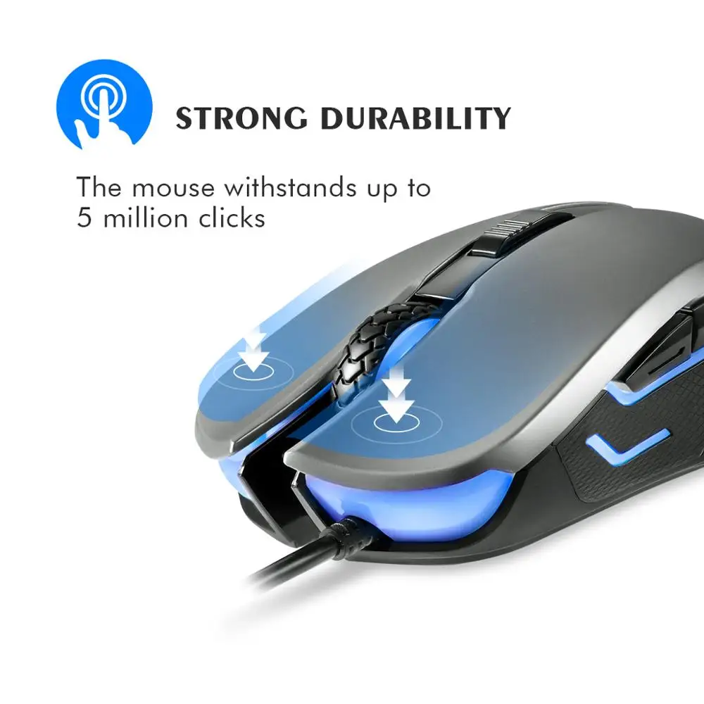 Скорость нажмите мышь usb Проводная игровая 6 пуговиц оптическая компьютерная