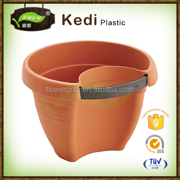Plastic Semicircular Unique Flower Pots and Planters Hanging on the Wall