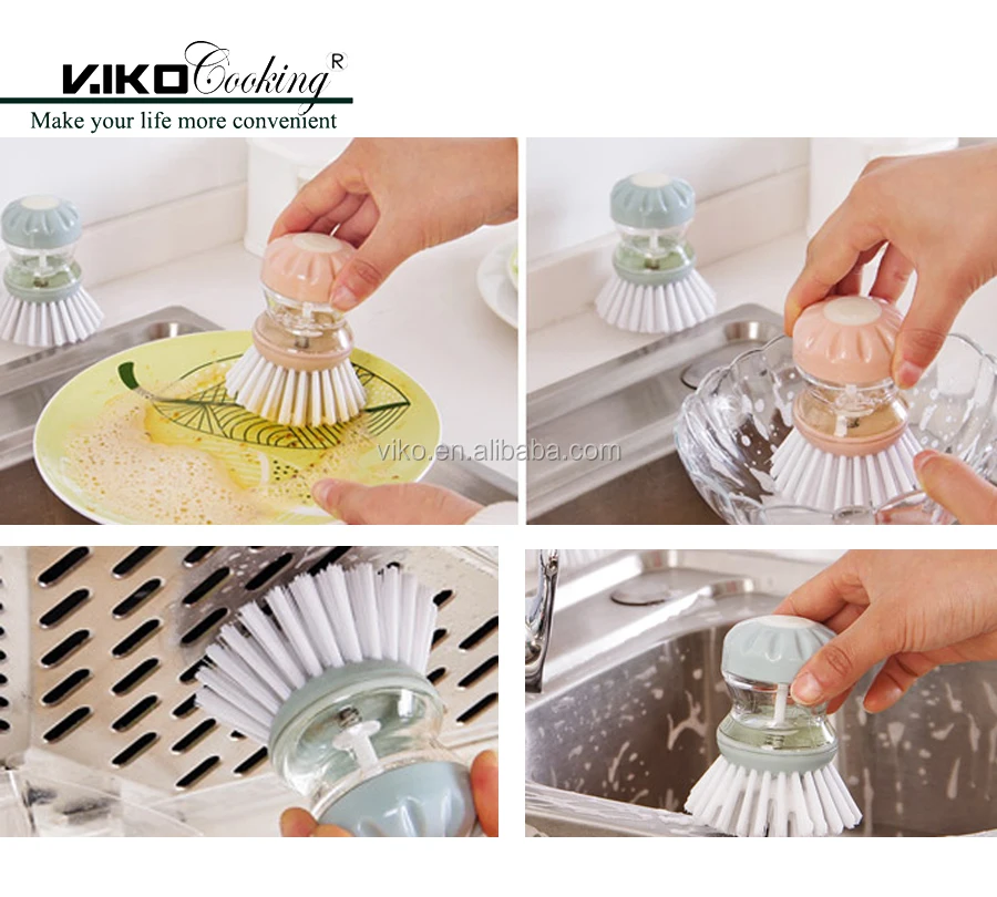 Hydraulic Dishwashing Brush Cleaning Liquid Can Be Added/ Cleaning Brush For Kitchen