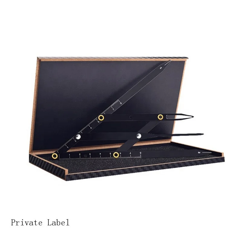 Частная марка Нержавеющая Сталь Линейка для бровей мануального татуажа трафареты Постоянный татуировки Штангенциркули золотое сечение делитель OEM ваш логотип