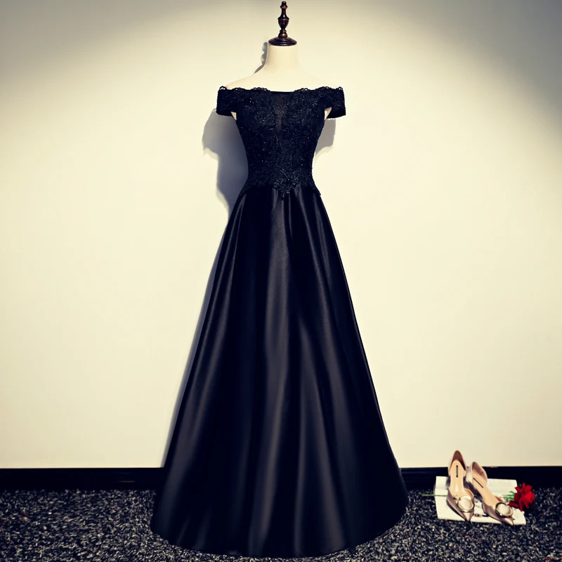 Shoulder Gown Women,Black Sequin Dress ...