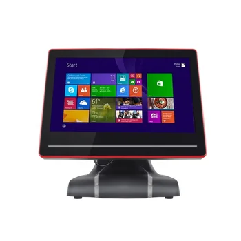 Single screen 15.6 inch android window system POS all in one PC kiosk touch screen VGA USB port
