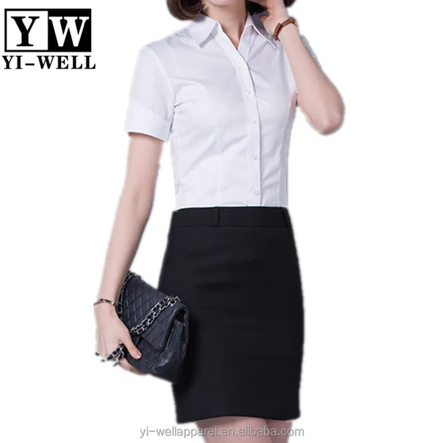Light Blue Slim Fit Basic Shirt Office Ladies Uniform Woman Formal Shirt