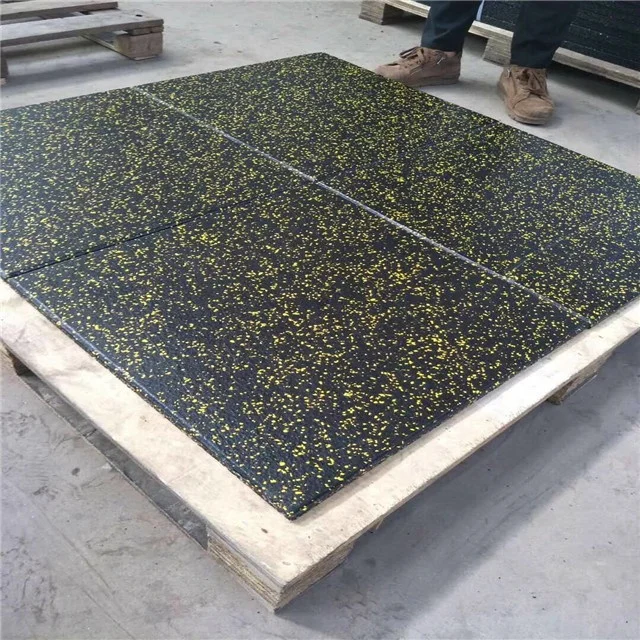 EPDM Rubber Flooring Interlock Colorful Fleck Rubber Gym Mat