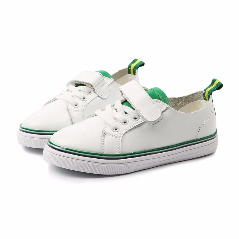 Дети Кожаные Белые туфли, Новые Поступления Low Cut Малыш Школа Спорт Повседневная Обувь Для Детей