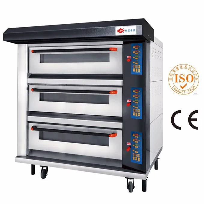 New Design European Standard 3 Deck 12 Trays Industrial Gas Oven for Bread Bakery