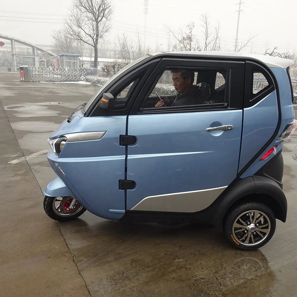 Электрический автомобиль, сертификация EEC, закрытый корпус для взрослых, 3 колеса, 4 места, Кондиционер