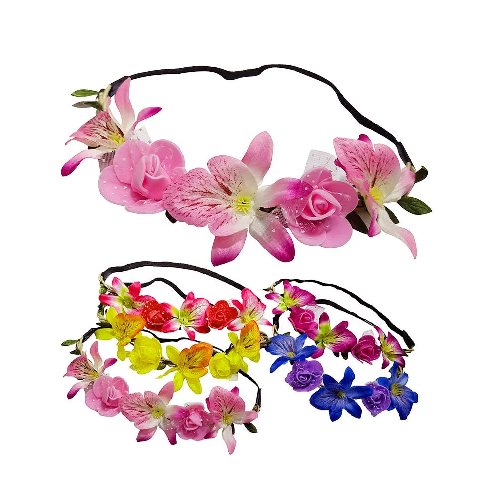 New Fashion Hair Accessories Butterfly Orchid Flower Elastic Headband Floral  Wedding Bridal Party Flower Hairbands - Buy Flower Hairbands,Elastic  Headband,Hairbands Wedding Bridal Product on 