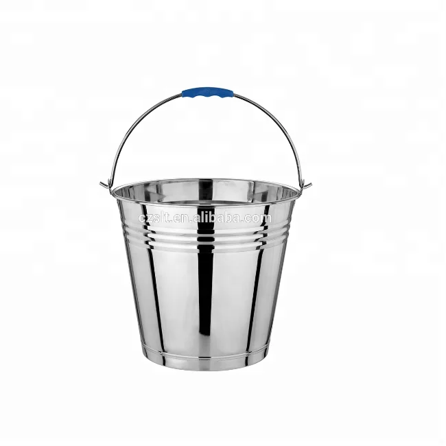 Factory Custom Garden Watering Bucket Portable Thick Metal Stainless