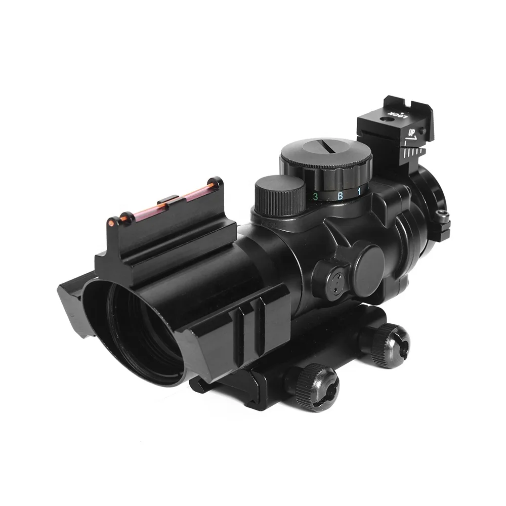 Hunting Scope Red Dot Reflex Fiber Optic Sight RGB