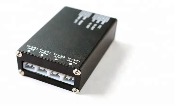 4 Channel Car Full Round View Car Camera Video Splitter Control Box Quad Camera Side View Camera Video Switcher Box System