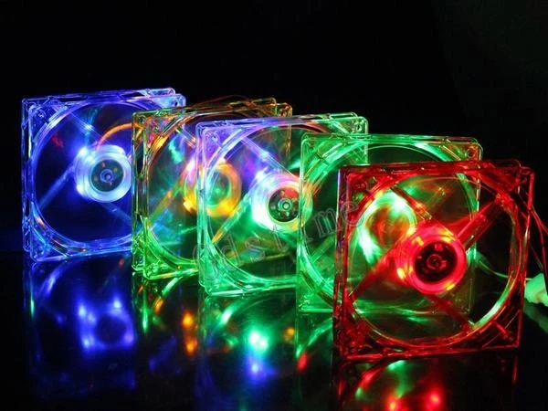 Computer RGB Colorful Case Fan 12V 80x80x25mm 80mm LED DC Cooling Fans