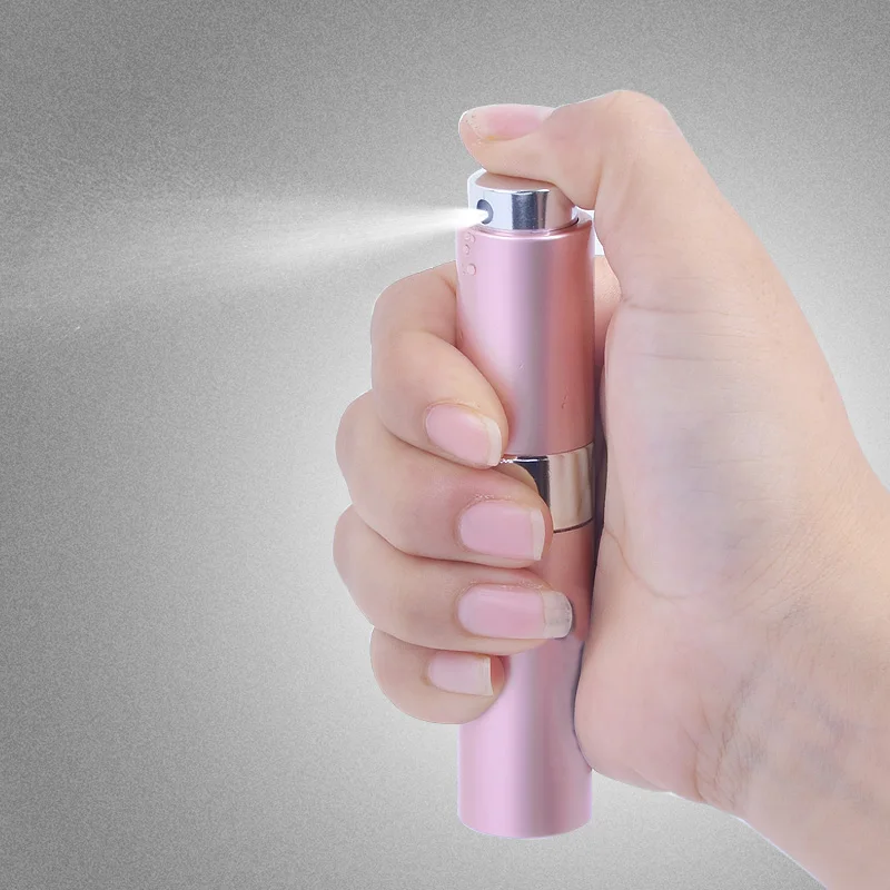 MUB Mini 8ML Twist up Refillable Perfume Atomizer Empty Pocket Sized Aluminum Perfume Spray Bottles Wholesale