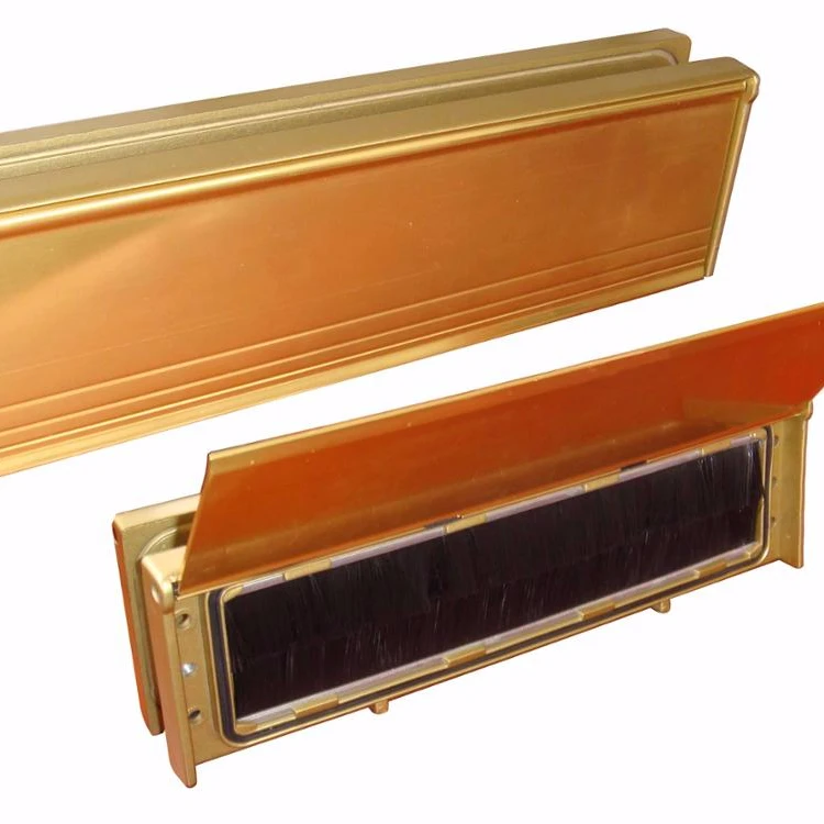 Hot Selling Aluminum Plate Golden Color With Plastic Mail Slot Buy Aluminum Mail Slot Oem Mail Slot Golden Color Mail Slot Product On Alibaba Com