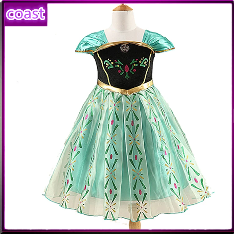 
 Новейшие Мультяшные персонажи Анна Эльза Принцесса необычный Костюм Детское платье  