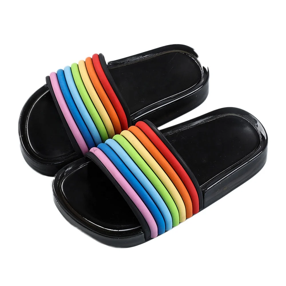 rainbow slippers