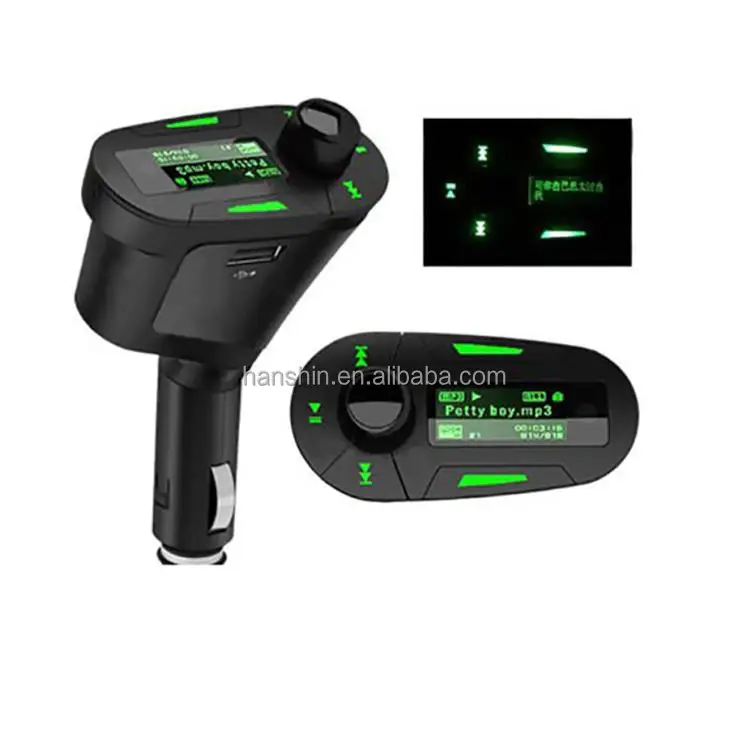 LCD Car Kit MP3 Player SD MMC USB Remote Auto FM Transmitter AUX in New From USA 