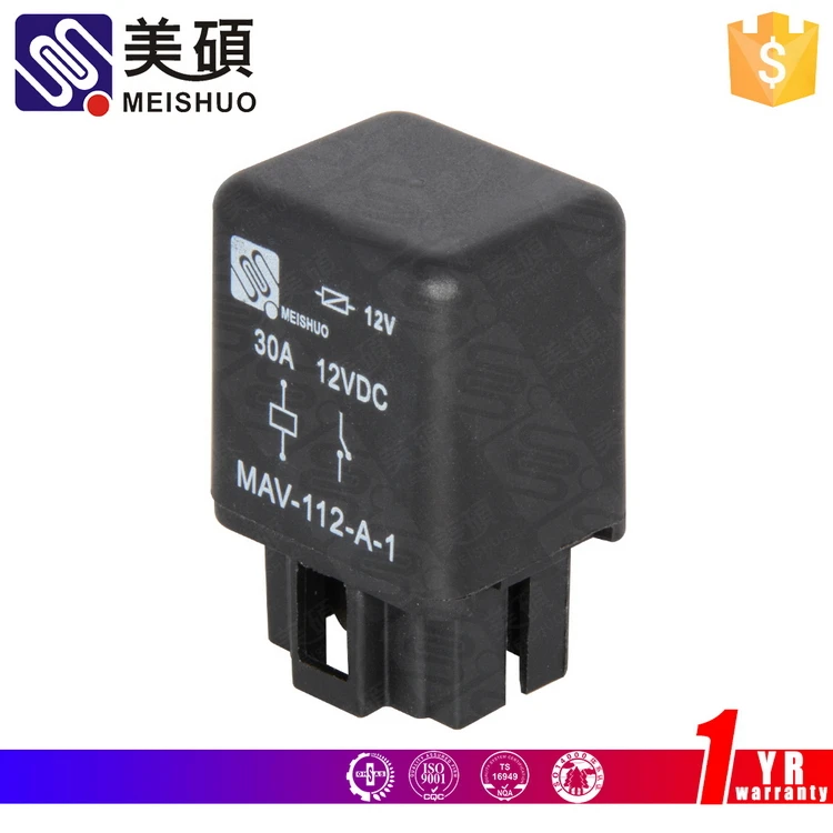 Meishuo MAH - 112 - B - 4 Relay 30amp Normally Closed Car Relay with Plastic Bracket Relay