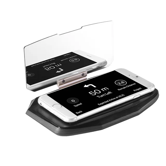 Latest Smartphone Head UP Display Dashboard Projector Wireless Auto Bracket Hud Mobile Navigation
