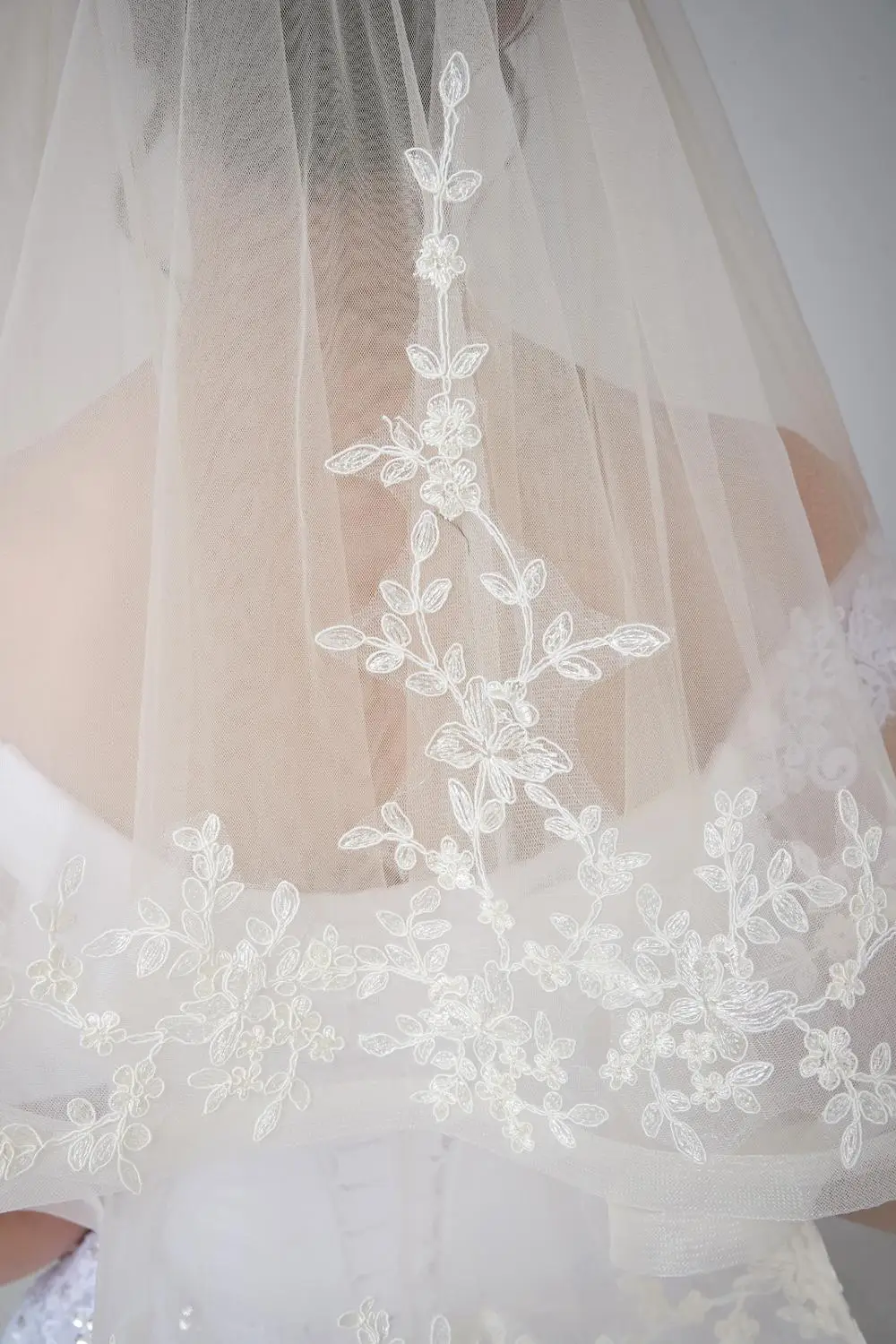 Двухслойная кружевная Свадебная Фата Тюль свадебная фата