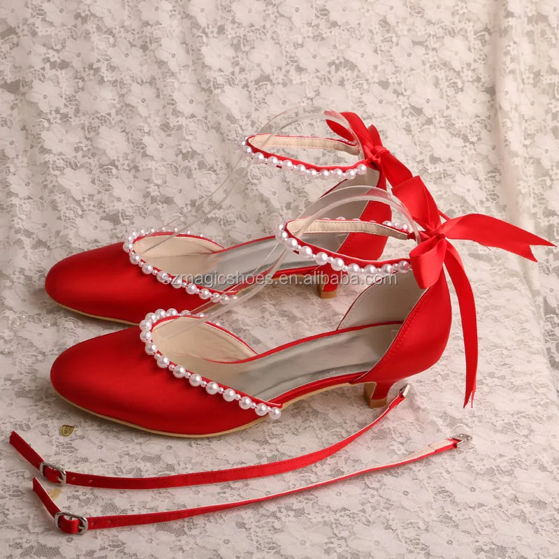 Buy > red shoes small heel > in stock