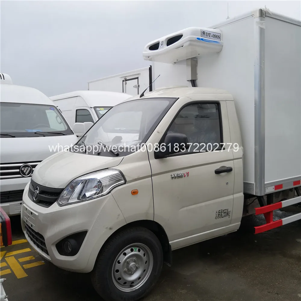 Foton V1 EURO 5  Small Refrigerated Truck for Fresh Vegetables and Fruits Transport in Chile