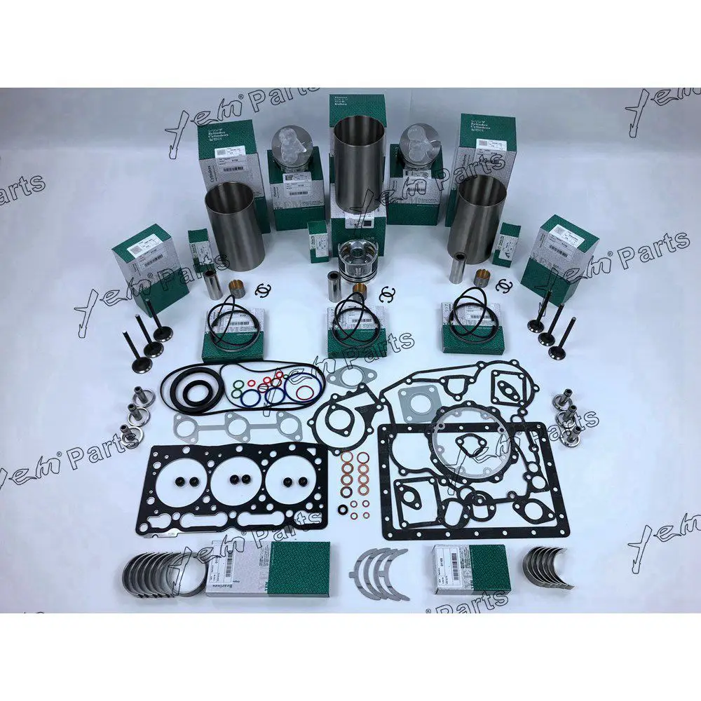 D1105 Engine Rebuild Kit With Gasket Kit Engine Valves Bearings Set for Kubota 2