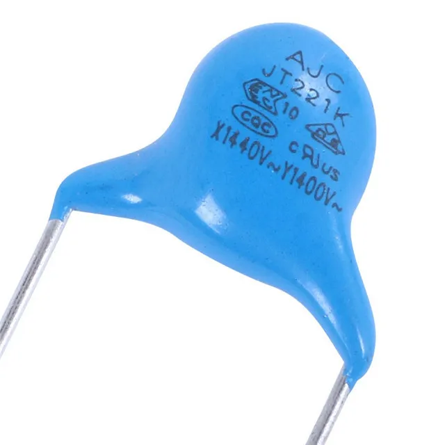 KNSCHA Round Blue color 221k 2kv High Voltage Ceramic Disc Capacitors for Audio equipments