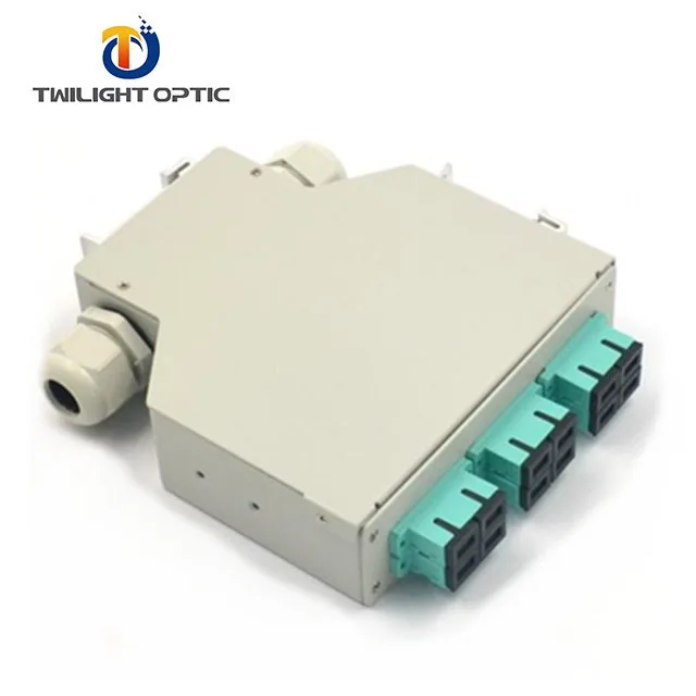 DIN rail glasvezelbox leeg voor 6 адаптеров 6xsc-дуплекс 6xLC-quad