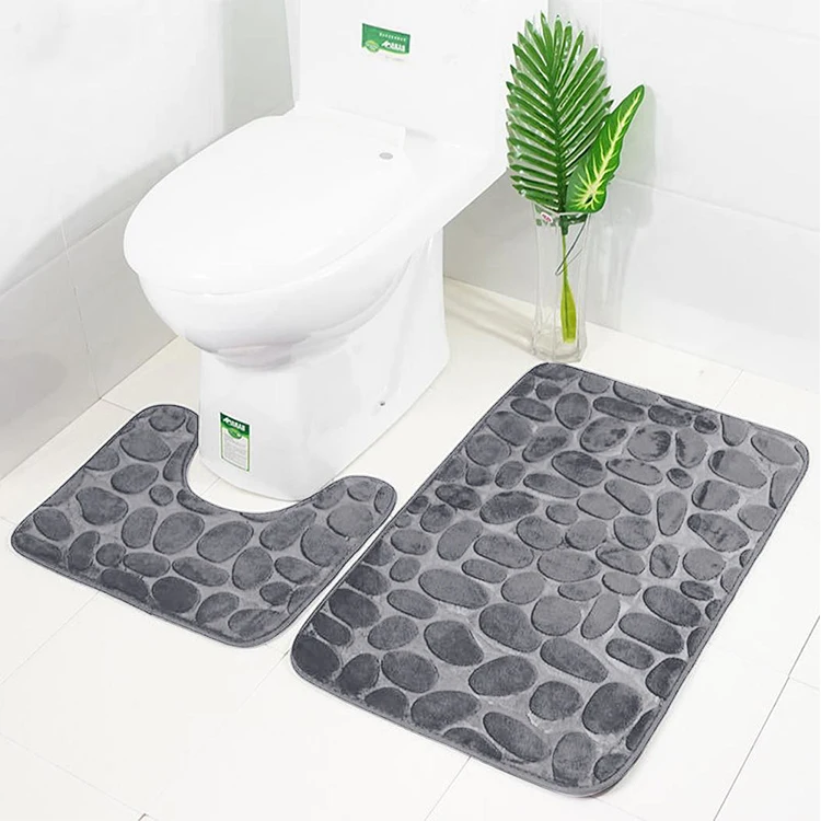 2 piece bathroom mat sets non slip