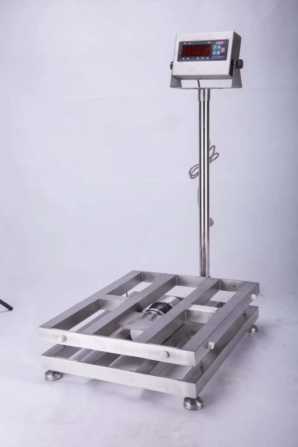 Электронные весы с принтером для этикеток, 300 кг, настольные весы с платформой