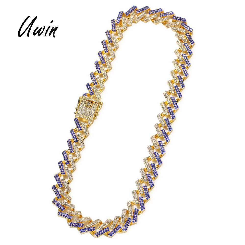 Uwin New Hiphop Two Tone Men Cuban Link 